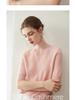 Soft Skin-Friendly Cashmere Round Neck Sweater - Baby Touch, Three-Quarter Sleeve Knit