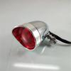 1 Pcs Chrome Red Lens 12V Motorcycle Cafe Racer Brake Stop Light Rear Tail Light