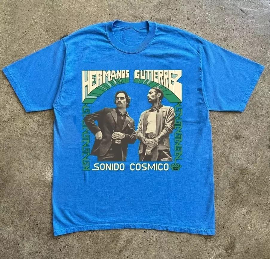 Hermanos Gutierrez - Sonido Cosmico Футболка Полный Размер S-5XL Синий MI511 Унисекс Футболка XXXXL