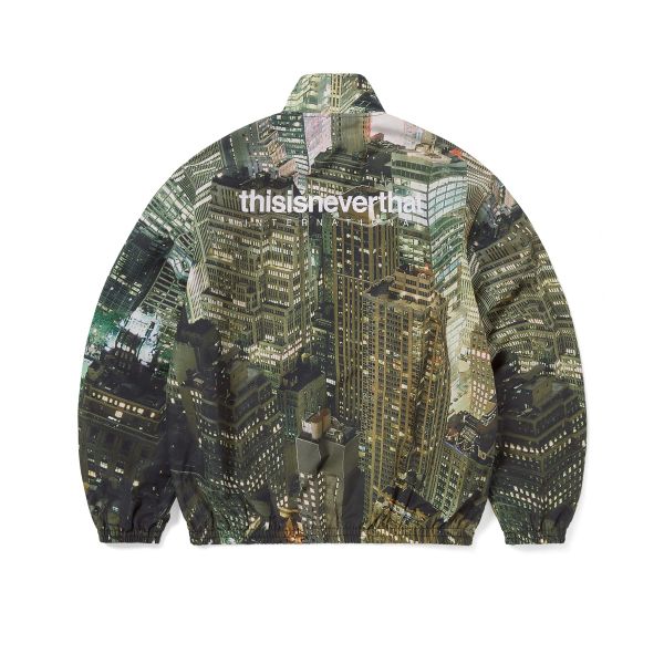 Thisisneverthat SS25 City Full Print Zipper Stand Collar Letter Print Elastic Edge Loose Jacket Unisex Jacket Multicolor TN250WOWLS01CIT