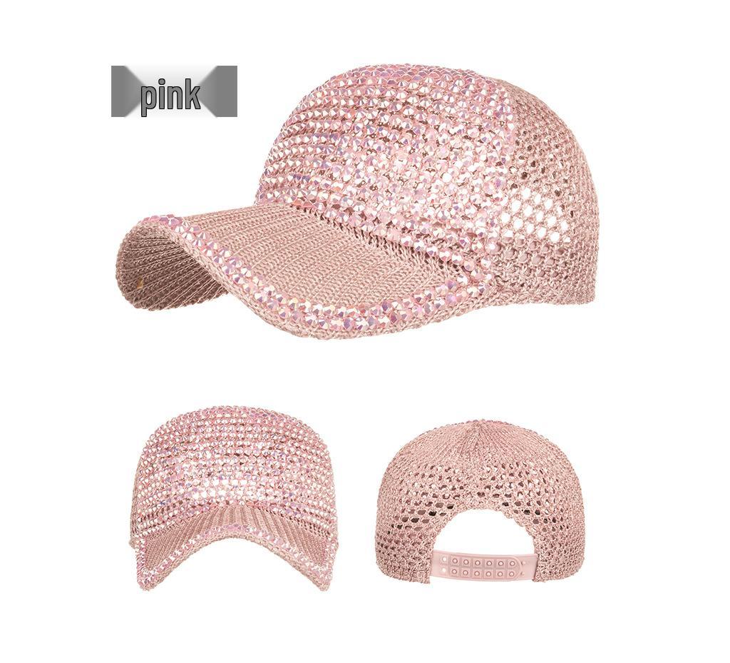 Cappellino da Baseball da Donna Completamente Ricoperto di Diamanti - Primavera/Estate B694