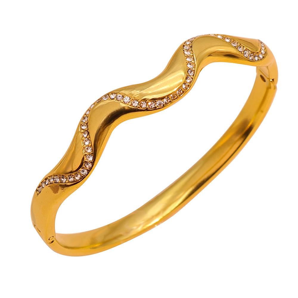 Niche Design Wavy Lines Sweet and Cool Simple Fashion Bracelet