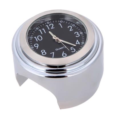 Orologio da manubrio impermeabile universale per moto cromato 7/8 nero