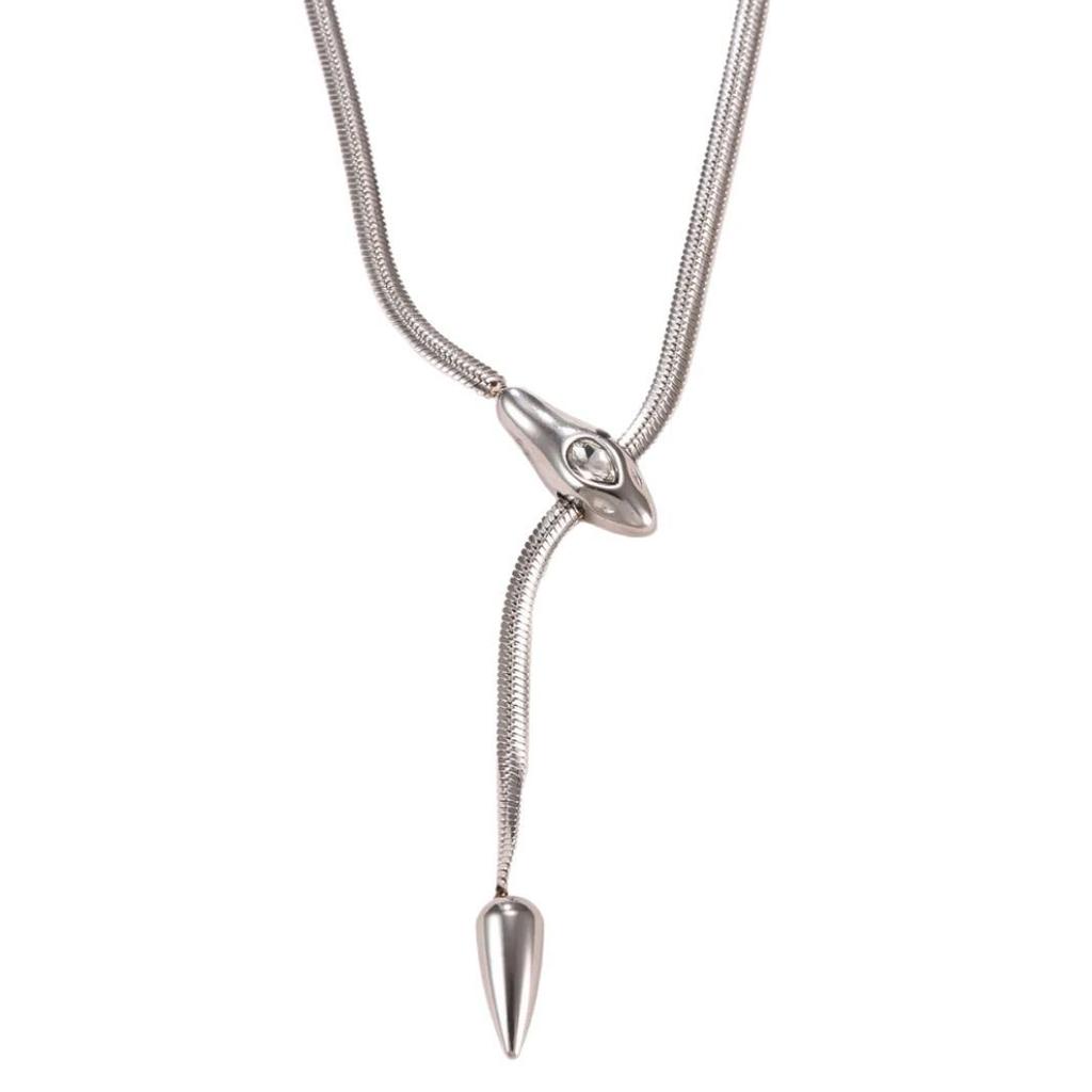 High-End Stainless Steel Snake Necklace - Fashionable and Versatile Clavicle Chain