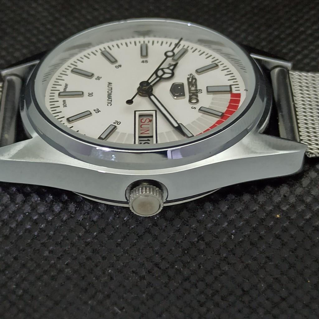 REFURBISHED VINTAGE SEIKO 5 AUTOMATIC JAPAN MENS D/D WHITE WATCH 528-a277005-7 Seikoa277005