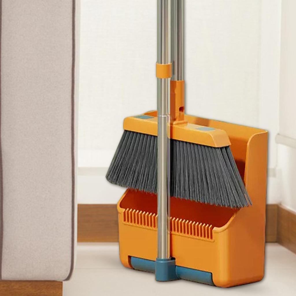 Large Broom And Dustpan Stand Up Dust Pans With 180 Degree Rotating Broom Combo Stand Up Broom And Dust Pans For Dining Room