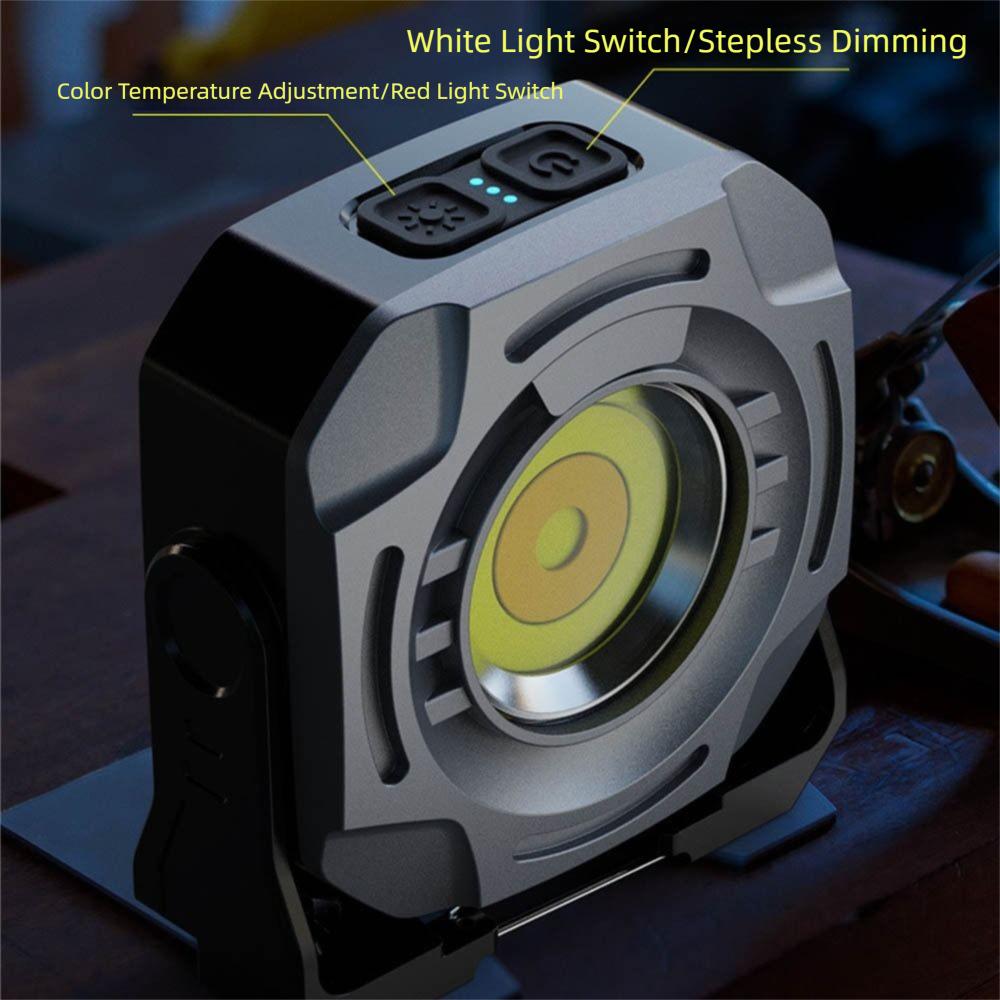 With Magnet And Hook Keychain Work Light Dual Switch Control Emergency Repair Lamp Outdoor