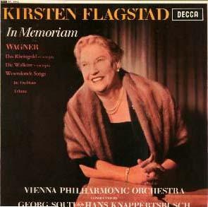 LP Record KIRSTEN FLAGSTAD, RICHARD WAGNER, W - In Memoriam LXT6042 Decca 1963 UK Classical Used