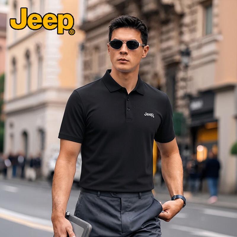 JEEP Men s Cooling Breathable Embroidered Polo Shirt 4XL