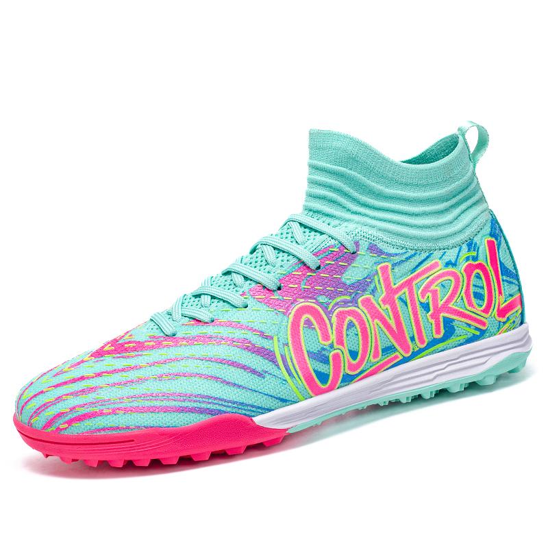 

Mens Football Shoes New Anti Slip Wear Resistant High Cut Casual Tf Adults Fast Sports Soccer Cleat Teenager Sneakers 36