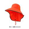Men's Summer UV Protection Fishing Hat with Large Brim and Full Face Shield