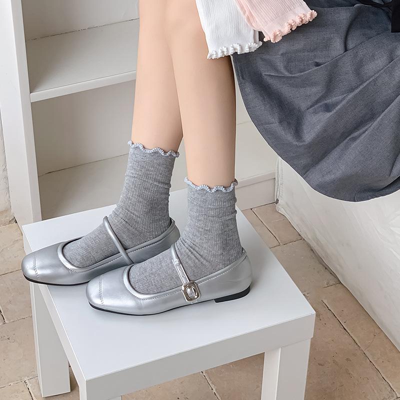 Damen Sommer Dünne Netz Atmungsaktiv Schweißabsorbierend Einfarbig Freizeit Knochenlos In Der Röhre Stapelsocken