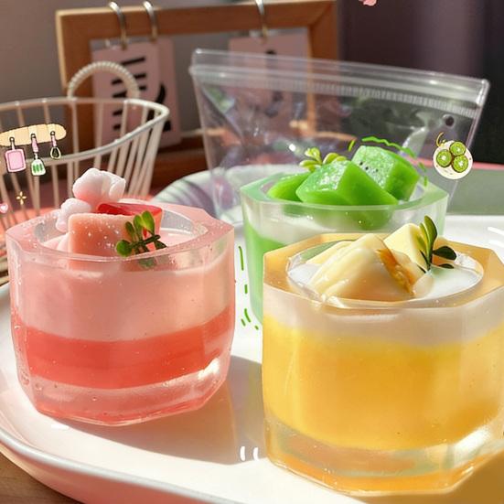 Simulated Milkshake Cup Squeeze Toy Slow Rebound Focus Aid Relaxation Blueberry Mango Banana Peach Fruit Milkshake Stress Relief Toy