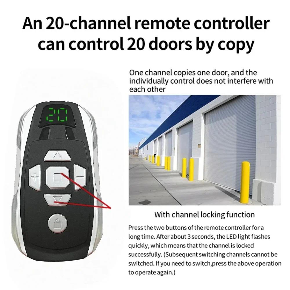 20 In 1 300MHz-915MHz Multi Frequency Garage Door Remote Control RF 20CH Duplicator 868MHz 433MHz Fixed Rolling Code Transmitter