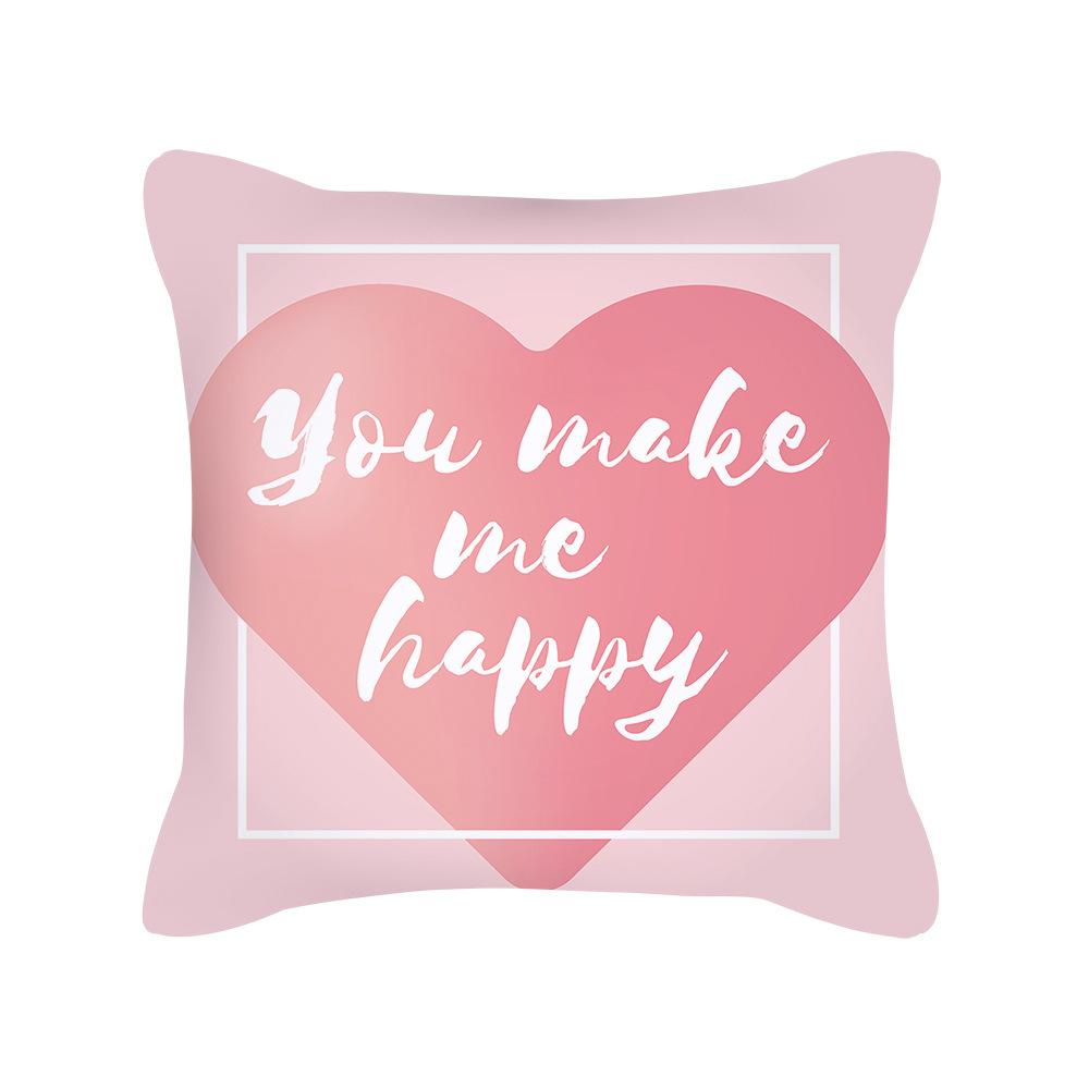 Nordic Pink Valentine's Day Gift Love Peach Skin Pillow New Home Soft Decoration
