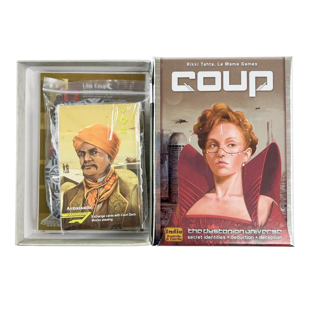 Indie Boards and Cards | Coup | Card Game | Ages 14+ | 2-6 Players | 15 Minute Playing Time