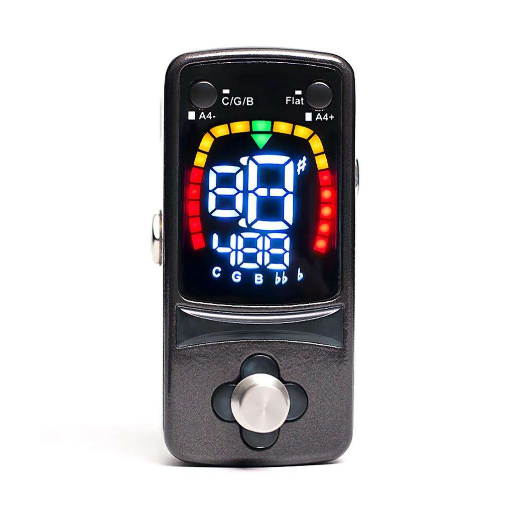 Gitarrenpedal Tuner Mini Effektpedal True Bypass Hohe Impedanz Displaybildschirm 3 Stimmmodi Zinklegierung Tuner für