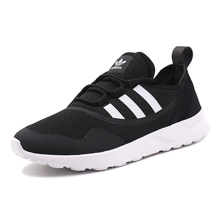 Adidas Originals ZX Flux Adv Comfortable Durable Low-Top Lifestyle Sneakers Unisex Sneakers Black White BB2285
