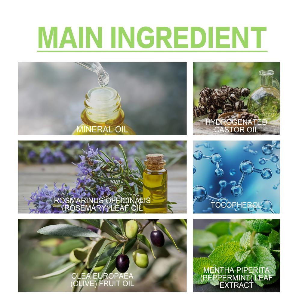 Rosemary Hair Care Essential Oil Prevents Frizz, Provides Long-lasting Smoothness and Fragrance, and Repairs Perming and Dyeing Hair