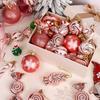 36 Pcs Christmas Candy Cane Ornament Christmas Tree Hanging Decorations With Rope Shatterproof Tree Ornament (Rose Gold)