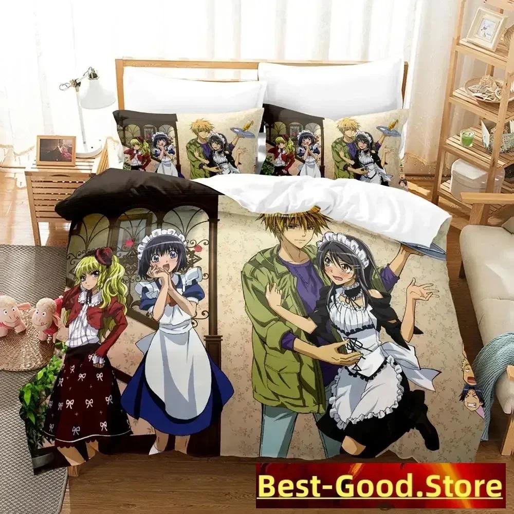 Kawai New Kaichou Wa Maid-sama Beding Set Printed Bed Linen Set With Pilowcase Bed Soft Duvet Cover Soft Single Double Quen King-Sized Dimensionsd