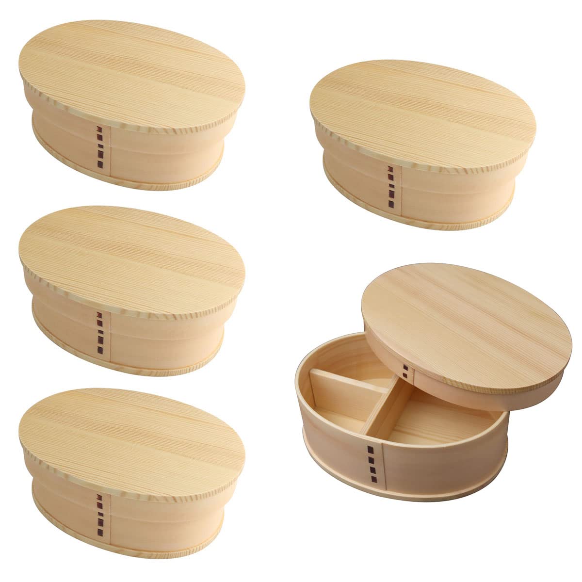 

Set NEW Wappa Bento 18 x x Current Model J-kitchens 5-Piece Single-Tier Boxes, Natural, 13.5 6.8 cm,