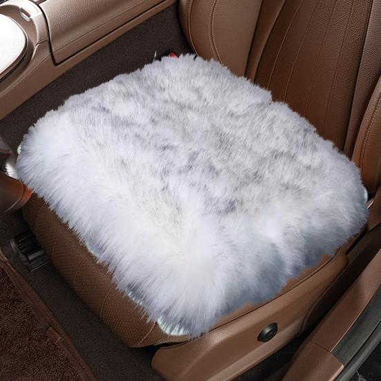 Almofada de assento de carro de pelúcia espessada, capa confortável para assento de carro, assento dianteiro e traseiro antiderrapante e quente
