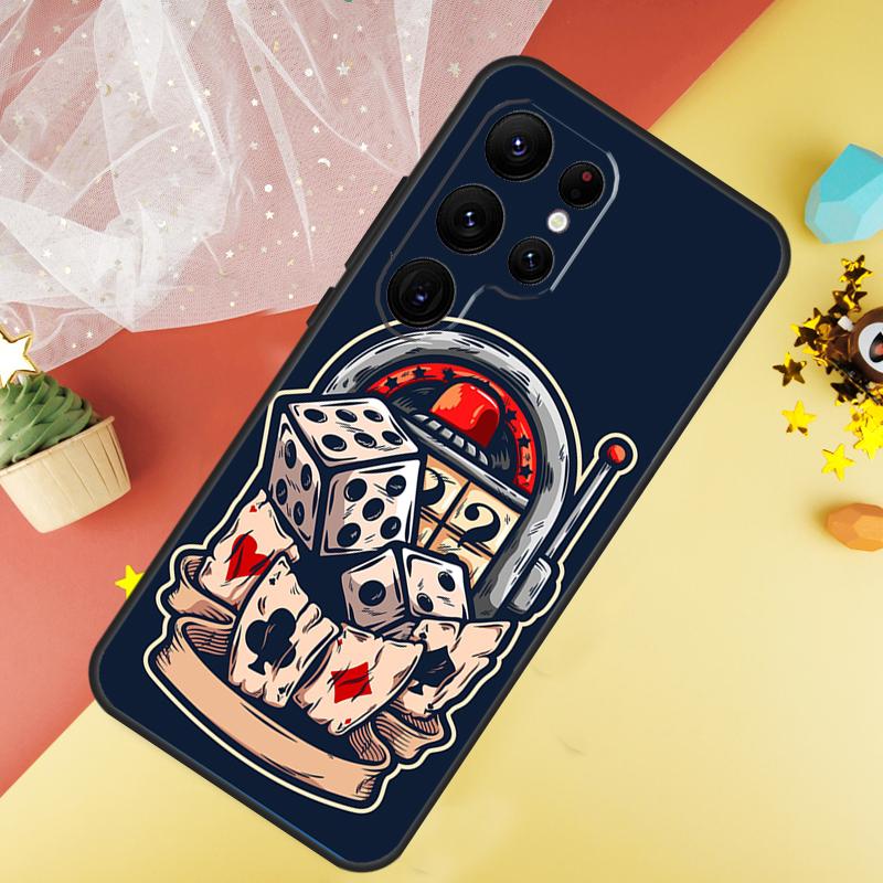 Casino Glücksspiel Hülle Für Samsung Galaxy S24 Ultra S23 S22 Plus S21 S20 FE S8 S9 S10 Note 10 20 Ultra Hülle