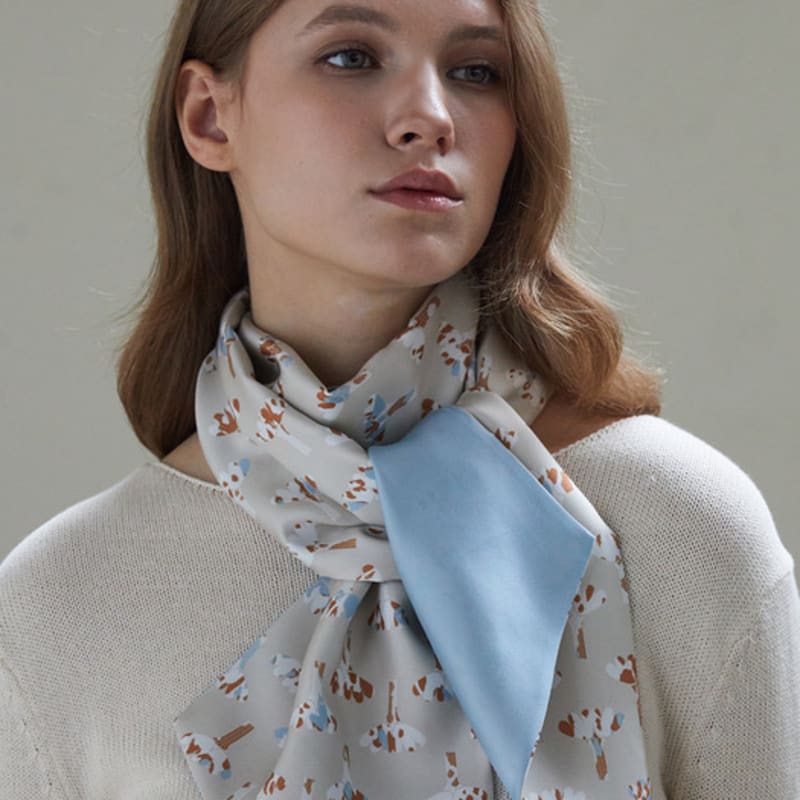 ANA MAISON Cocoma Long Petit Twill Scarf [PMLTS-1416]