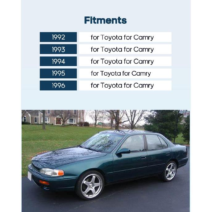 ECCPP Exterior Door Handles 1992-1996 for Toyota for Camry Outer Replacement Front Driver Left Door Handles 2pcs Black 6922033020, 77619