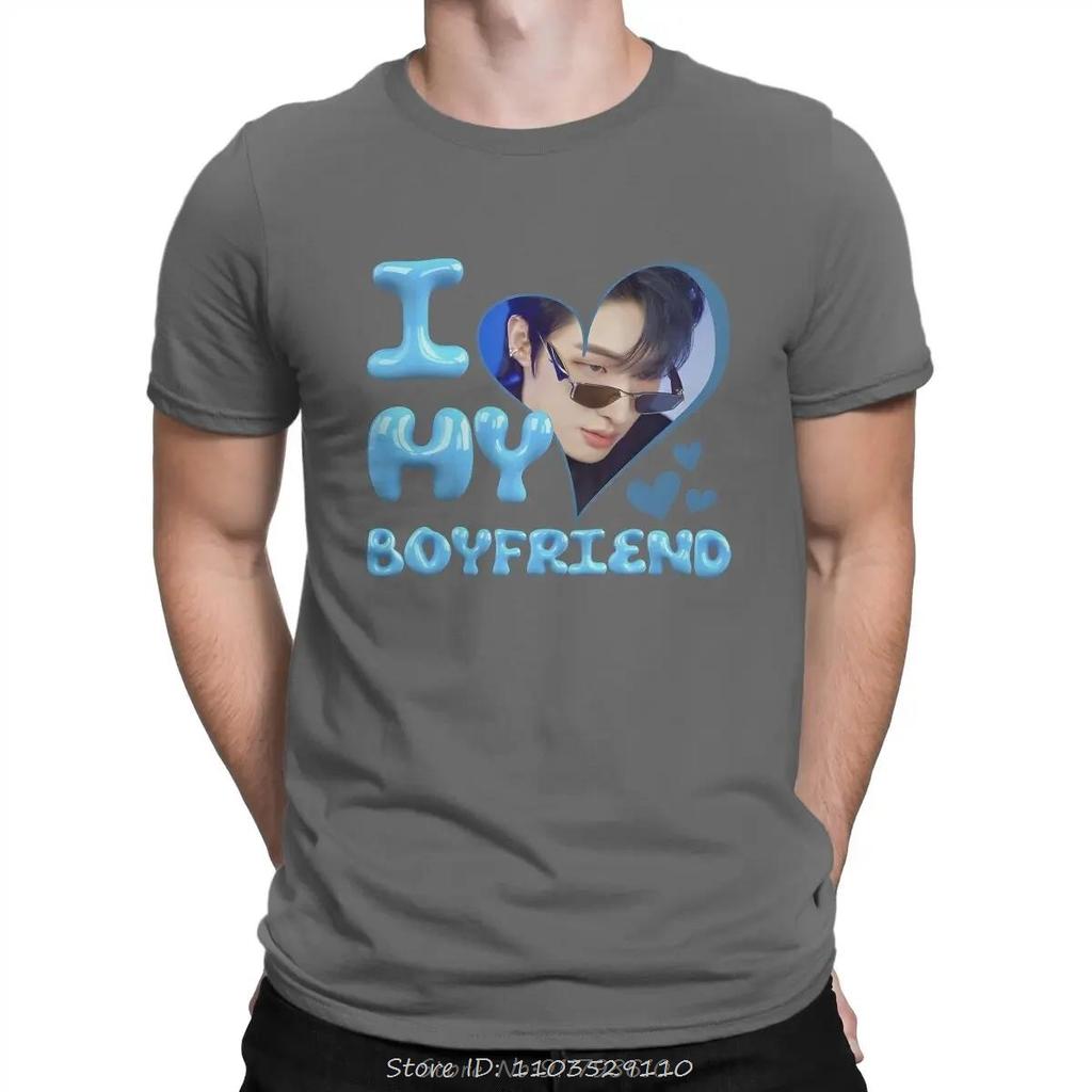 I Love My Boyfriend Unique TShirt Korean Unisexs Singing Group Ateez Casual T Shirt Oversized Unisex Clothing Tees Fashion Tshirt