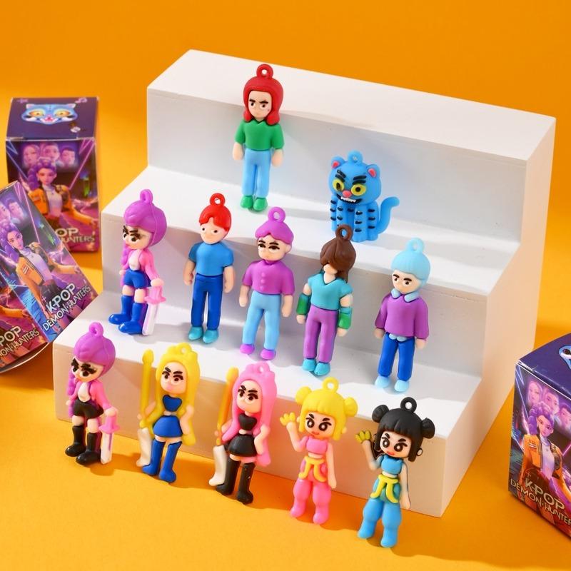 a 24pcs Witch Hunting Group/Brainrot Blind Box Toy Tralarero Tralala Tungtungtung Sahur Bombardinocrocodilo Figures Key Chain @/