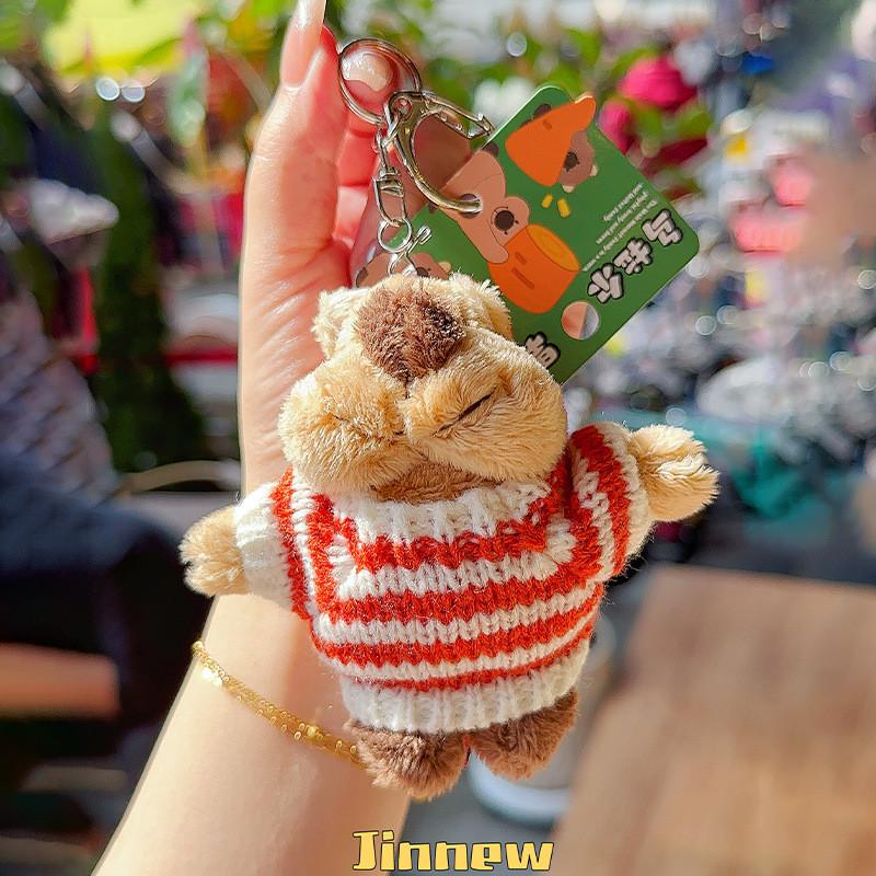 Carrot Hoodie Hugging Carrot Marmot Cartoon Plush Keychain Cute Doll Pendant