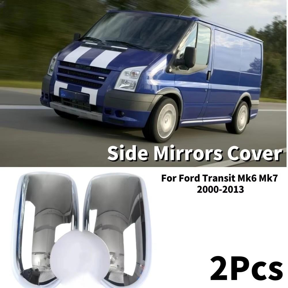 Chrome Side Mirror Covers For Ford Transit Mk6 Mk7