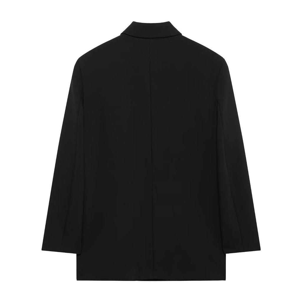 TAOP&ZA Spring/Summer Women's Double-Breasted Turn-Down Collar Versatile Suit Jacket