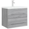 Washbasin Cabinet with Built in Basin Grey Sonoma Particleboard