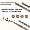 1,5 mm Ultra-cienka dwustronna kredka do brwi wodoodporna i odporna na rozmazywanie dla naturalnych brwi