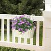 Metal Iron Hanging Flower Pots Wall Mounted Window Box Outdoor Plants Planter Railing Planter Oval Hanging Pot Home Decor