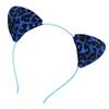 Leopard Pattern Cats Ear Headband for Women and Girl Costume Hairhoop Music Festival Holiday Party Gathering Hairband