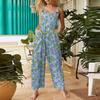 Women's Casual Jumpsuit Sleeveless Fashion Floral Print Jumpsuit