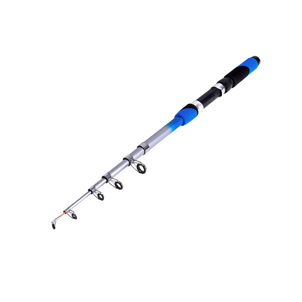 2.1M Portable Telescopic Fishing Rod Fiberglass Fishing Pole Travel Sea Fishing Spinning Rod