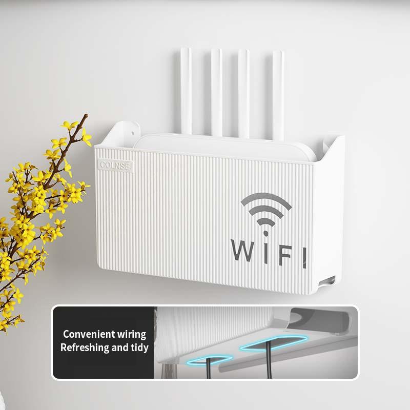1pc Home Router Storage Box Wireless WIFI TV Set-Top Box Wall Mounted Storage Rack Living Room Bedroom Sorting Storage Organizer