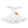 Lawn Goose Clothing Plush Cute Long Ear Easter Bunny Outfit for Goose White Rosy