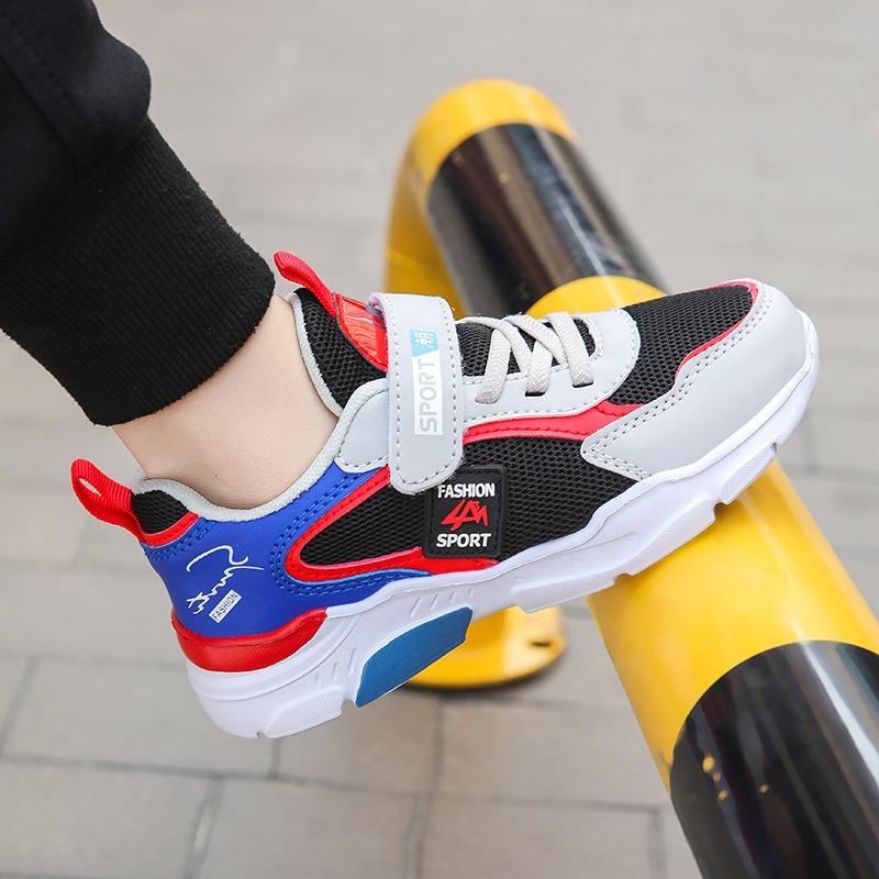 Boys' Shoes Spring and Autumn Models Breathable Mesh Summer Hollow Children's Sports Shoes