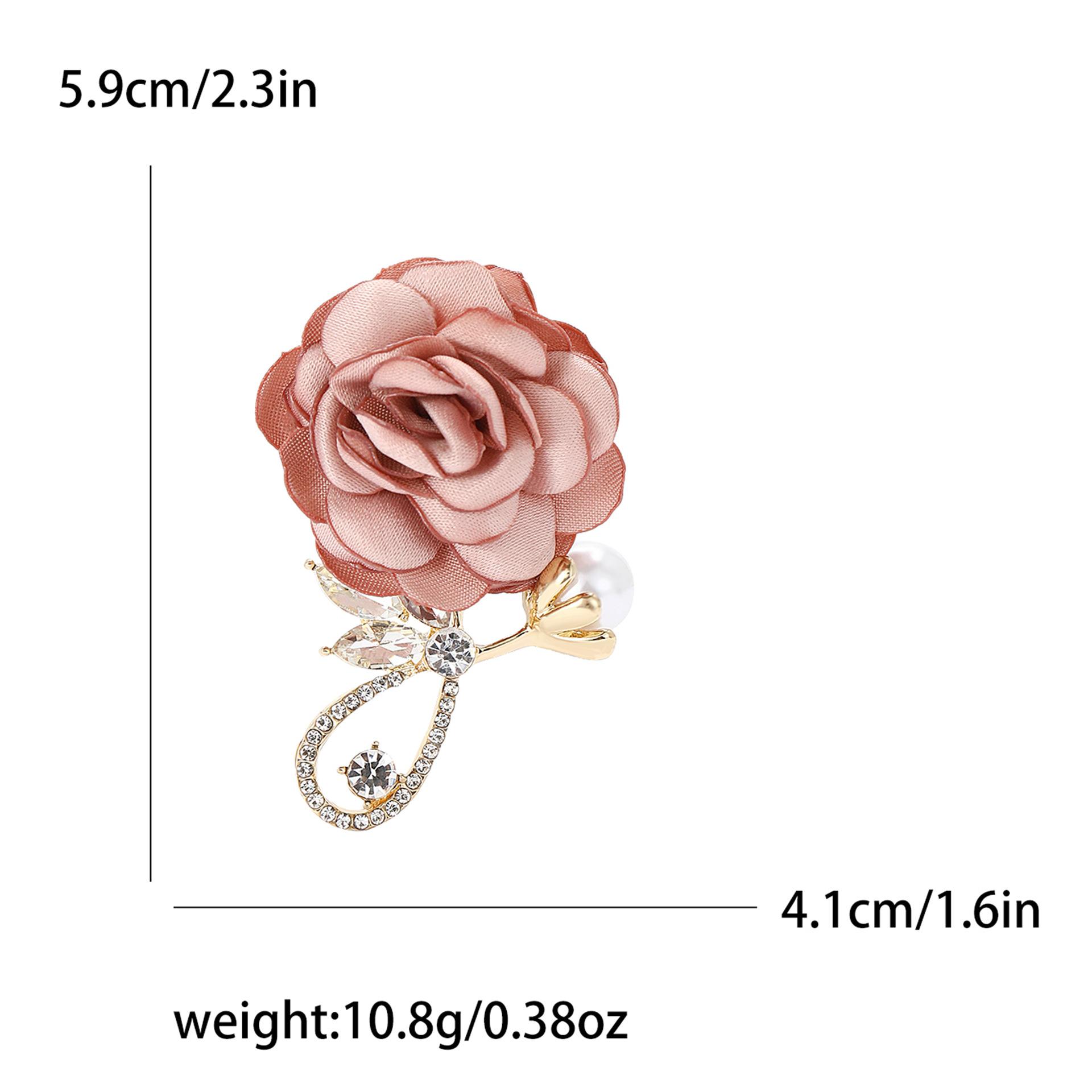 

Творческий сплав, стразы, ткань, роза, брошь, высококачественный темперамент, женская одежда, корсаж, ювелирные изделия, булавка