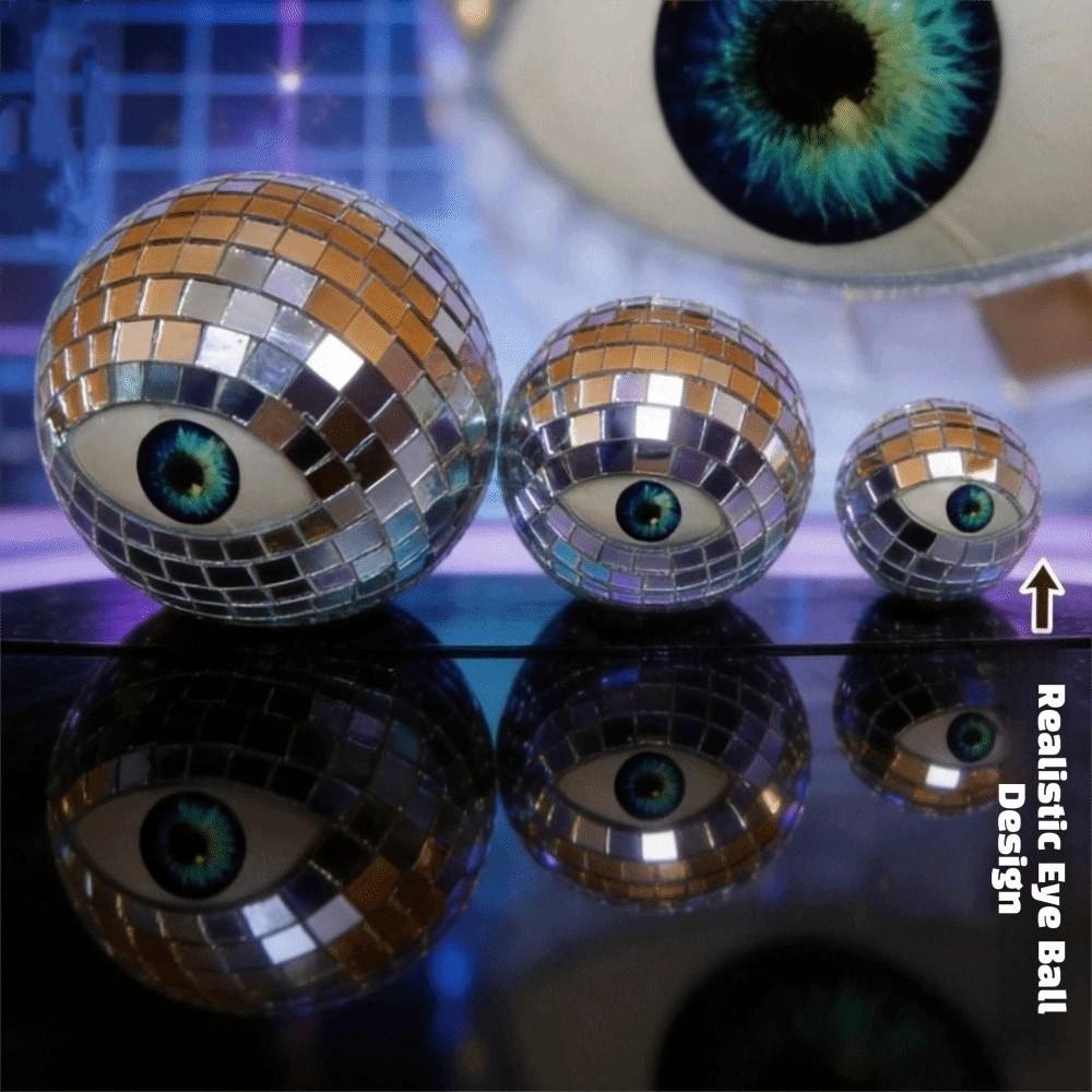 Reflective Ornament Disco Ball Glass Mirror Eyeball Decoration Halloween Disco Ball Table Decor