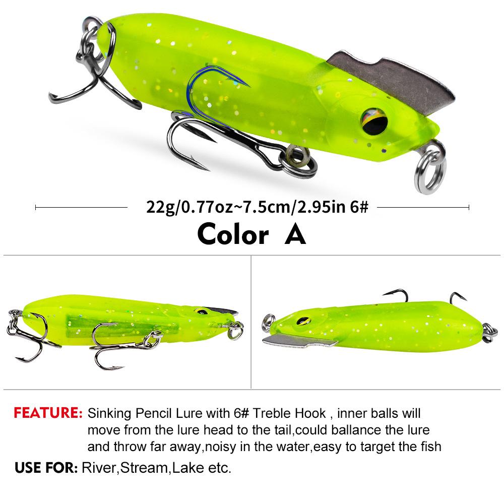 Tossing Slow Half Stick Soft Rubber Trembling Type Lure Weever Mandarin Fish Topmouth Culter Lure