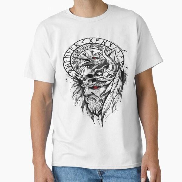 Вальхалла Викинги Классическая Футболка Футболка Сделано в США/Австралии Размер S-2XL Унисекс Футболка XXXXL