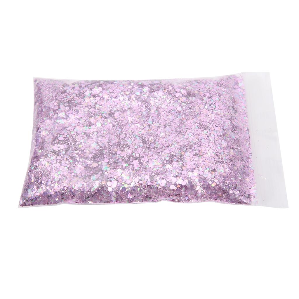 Nail Glitter 50g PET Dream Pink Hexagonal Resin Sequins for Body Face Hair Make Up Nail Art MHB‑22916