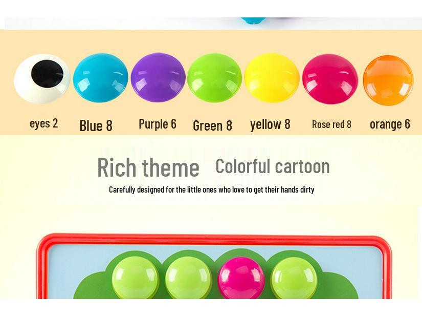 Children's Large Particle Button Art Board: Educational Hands-on Mushroom Nail Puzzle Toy for Kindergarten